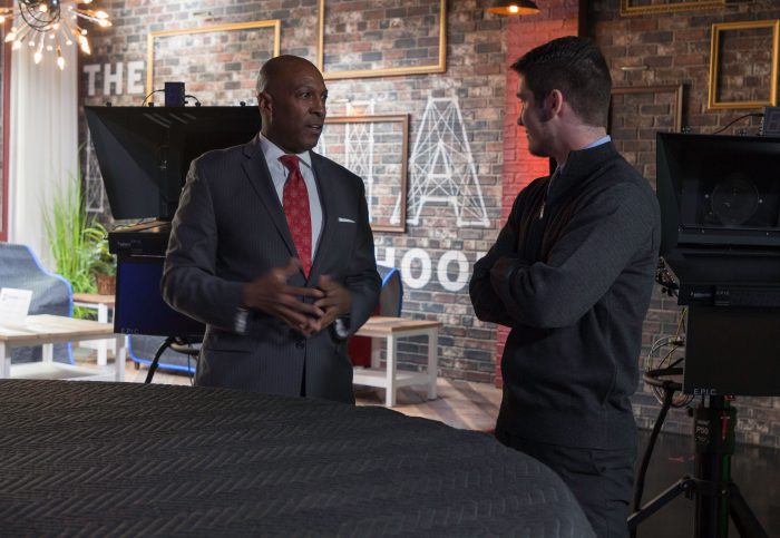 Co-anchor of Fox 32’s "Good Day Chicago" George Smith chats with Jacob Vinson