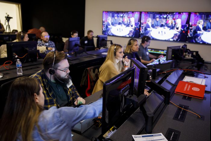 Team Members work control room during CBS Event